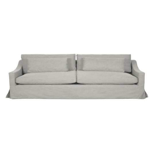 Hampton Feather Filled 3.5 Seater Sofa - Pastel Grey